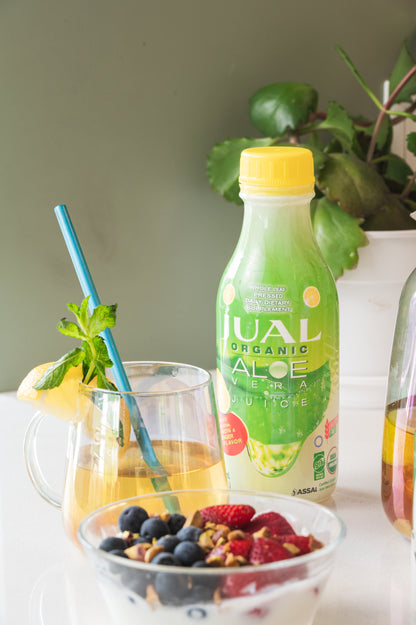 Organic Aloe Vera Juice - Lemon & Ginger Flavor