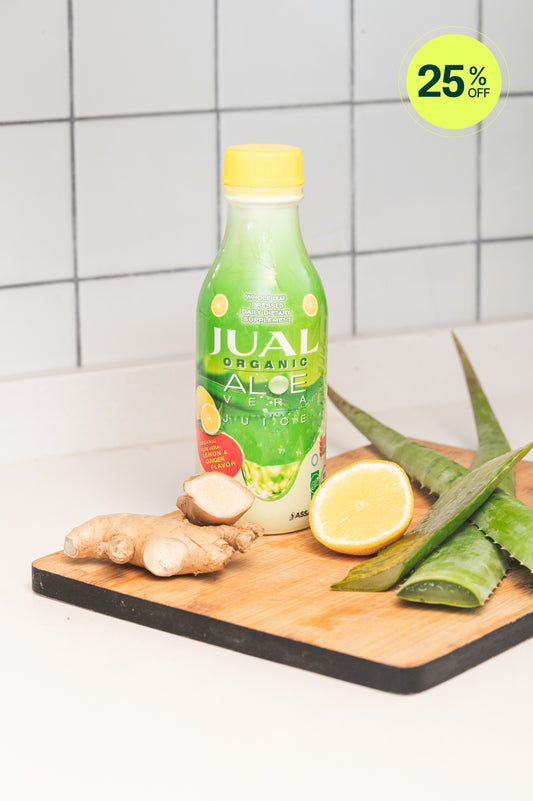 Organic Aloe Vera Juice - Lemon & Ginger Flavor