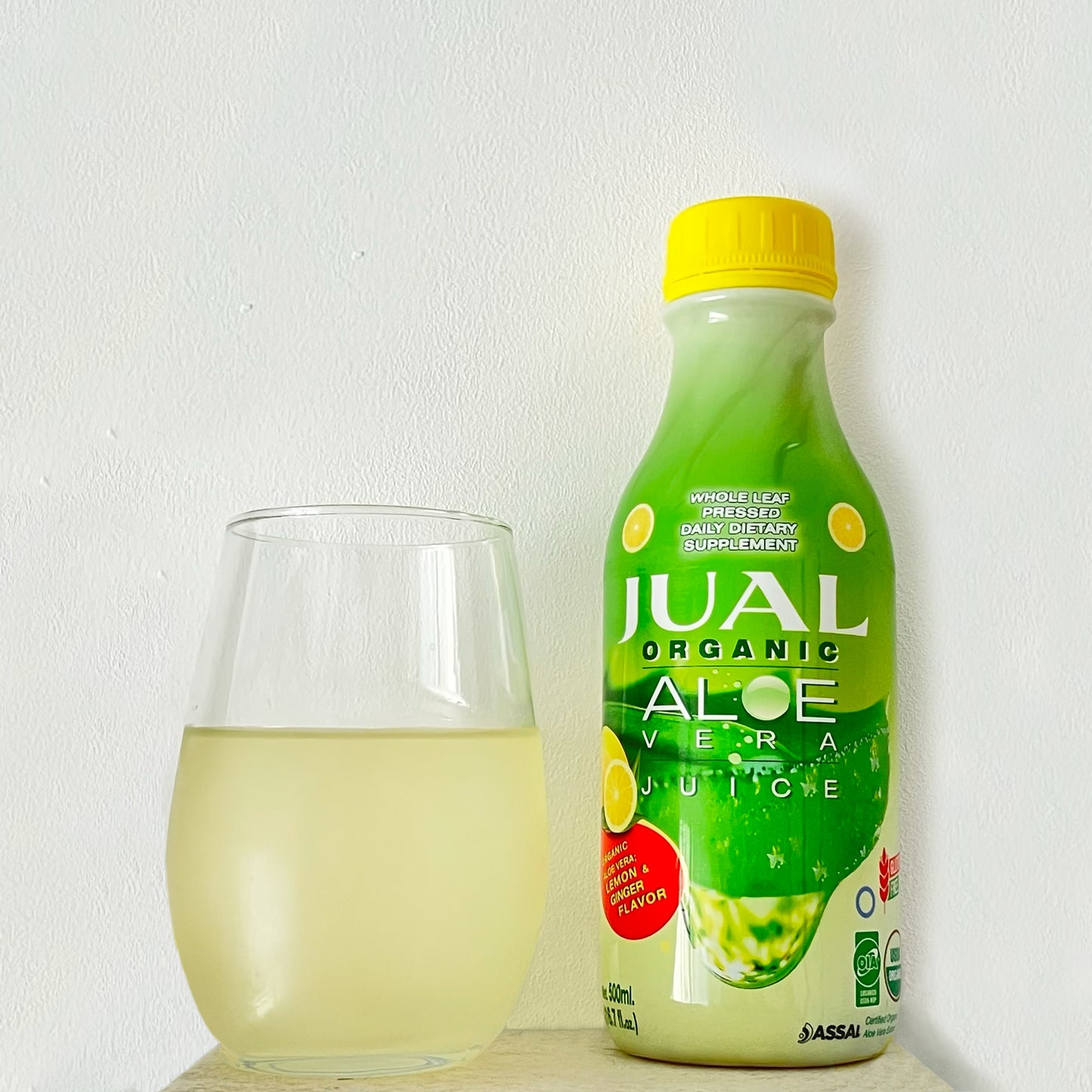 Organic Aloe Vera Juice - Lemon & Ginger Flavor