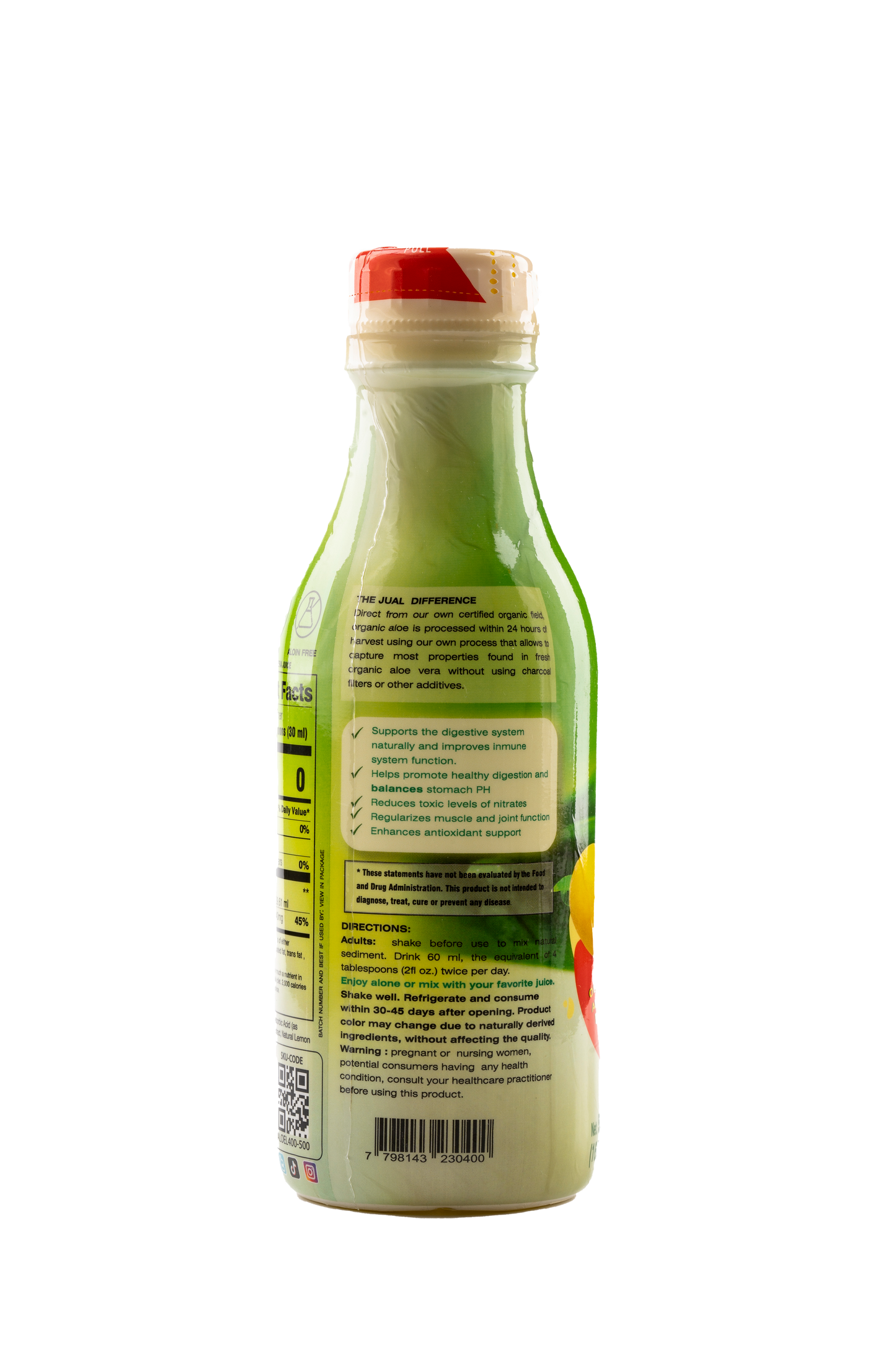 Organic Aloe Vera Juice - Lemon & Ginger Flavor