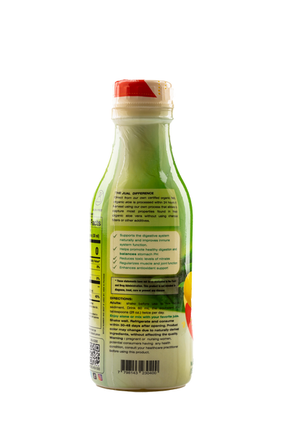 Organic Aloe Vera Juice - Lemon & Ginger Flavor